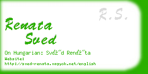 renata sved business card